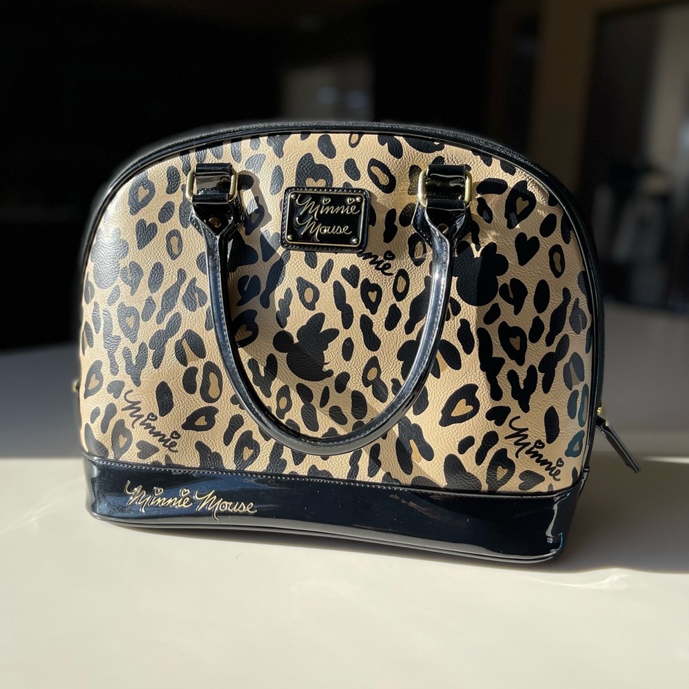 Loungefly Minnie Mouse Leopard Print Handbag